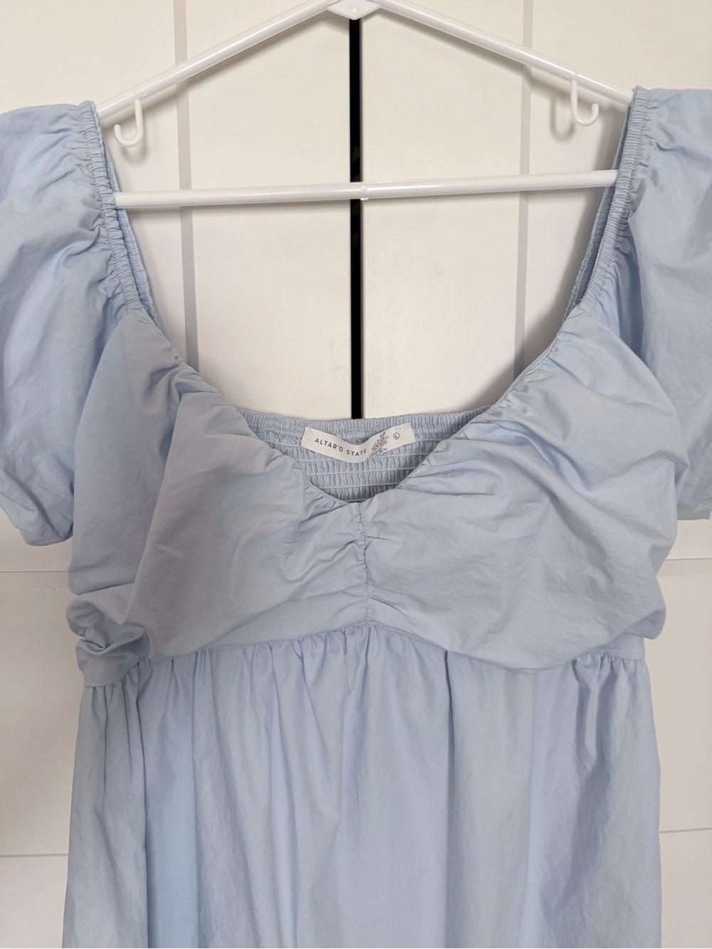 Altar’D state Light Blue Puff Sleeve dress size L - Picture 3 of 3